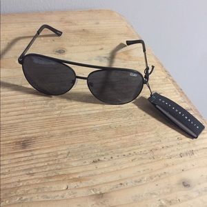 Quay Australia Black Aviator Sunglasses